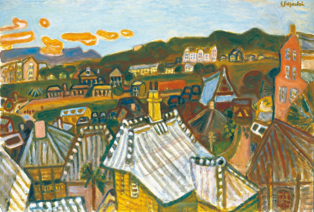 鈴木信太郎 《長崎風景（丘の 眺め）》1957年 そごう美術館所蔵